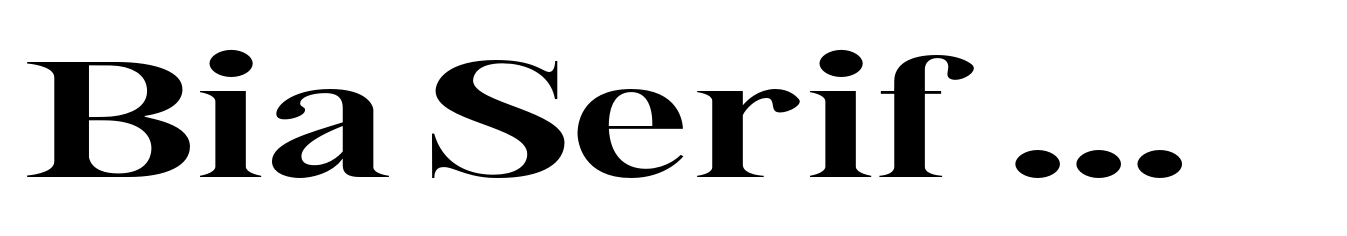 Bia Serif High Semi Bold Expanded
